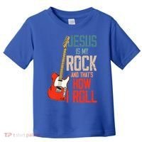 Jesus Is My Rock And That Is How I Roll Christian Toddler T-Shirt thumb 0