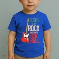 Jesus Is My Rock And That Is How I Roll Christian Toddler T-Shirt thumb 2