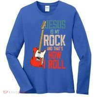 Jesus Is My Rock And That Is How I Roll Christian Women's Long Sleeve Shirt thumb 0