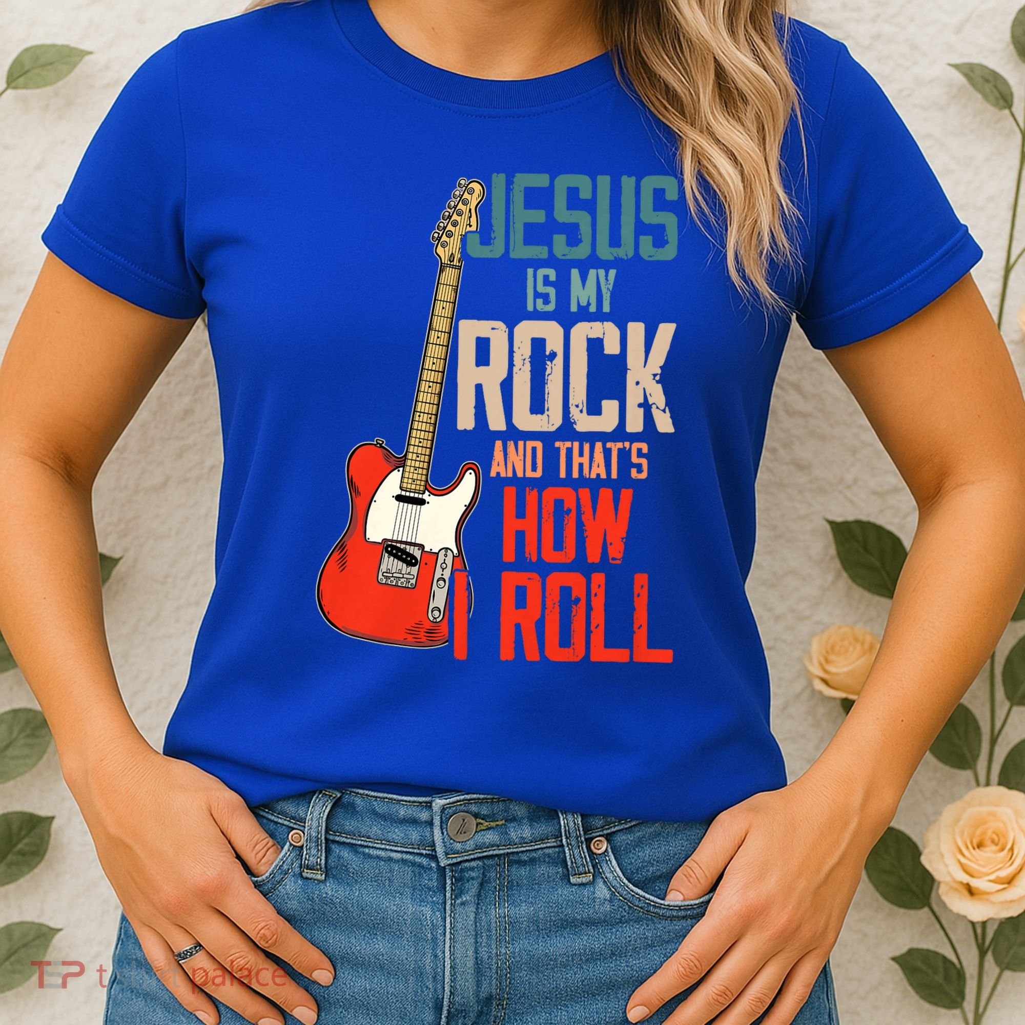 Jesus Is My Rock And That Is How I Roll Christian Women's T-Shirt