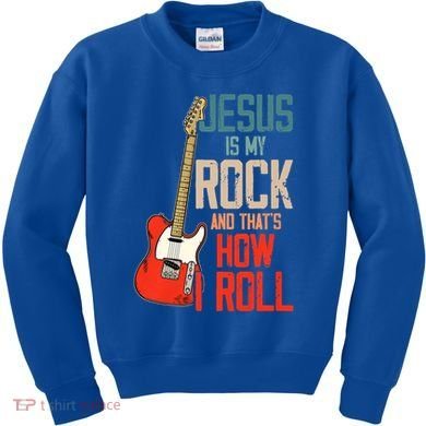 Jesus Is My Rock And That Is How I Roll Christian Kids Sweatshirt