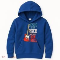 Jesus Is My Rock And That Is How I Roll Christian Kids Hoodie thumb 0