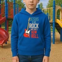 Jesus Is My Rock And That Is How I Roll Christian Kids Hoodie thumb 2