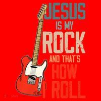 Jesus Is My Rock And That Is How I Roll Christian Santa Hat thumb 1