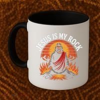 Jesus Is My Rock Biblical Faith Coffee Mug thumb 2