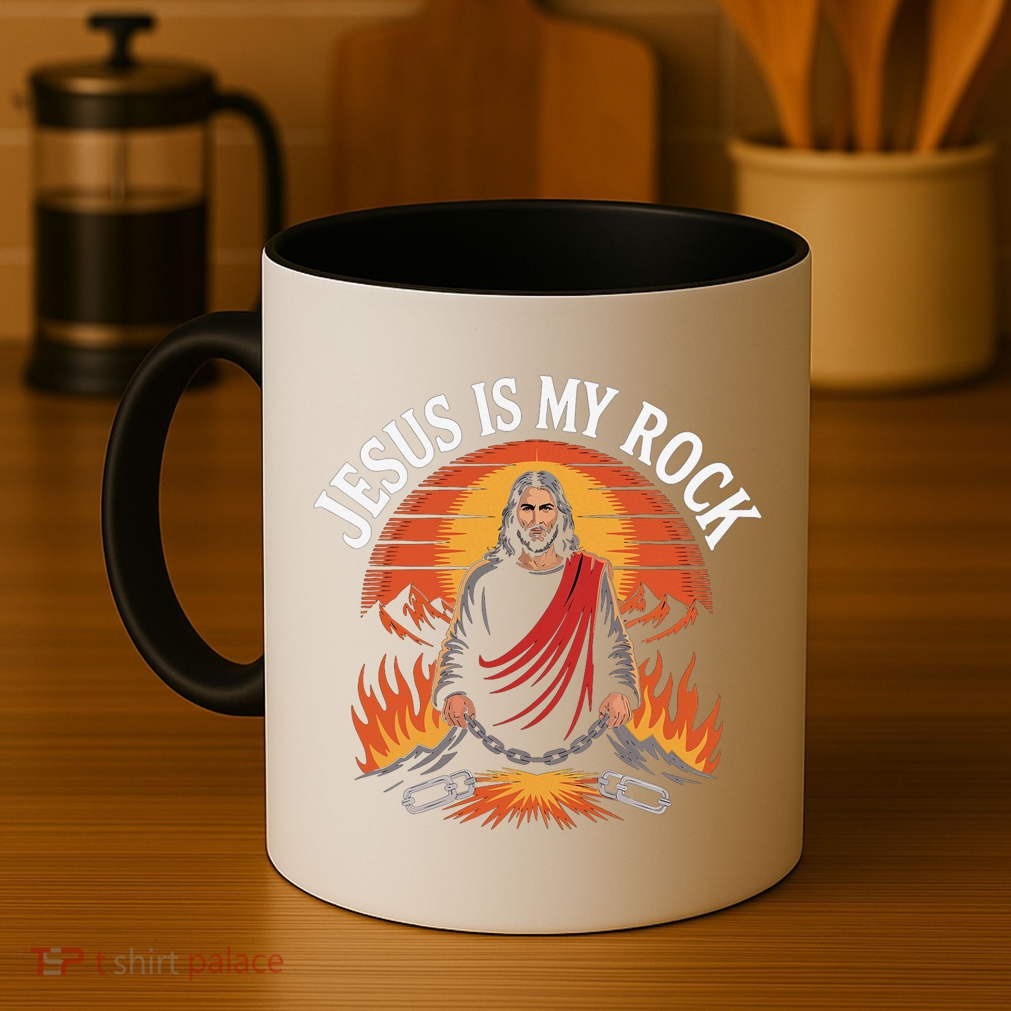 Jesus Is My Rock Biblical Faith Coffee Mug