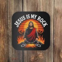 Jesus Is My Rock Biblical Faith Coaster thumb 0