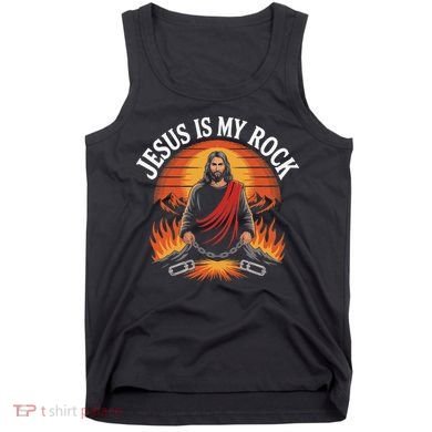 Jesus Is My Rock Biblical Faith Tank Top