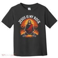 Jesus Is My Rock Biblical Faith Toddler T-Shirt thumb 0