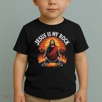 Jesus Is My Rock Biblical Faith Toddler T-Shirt thumb 2