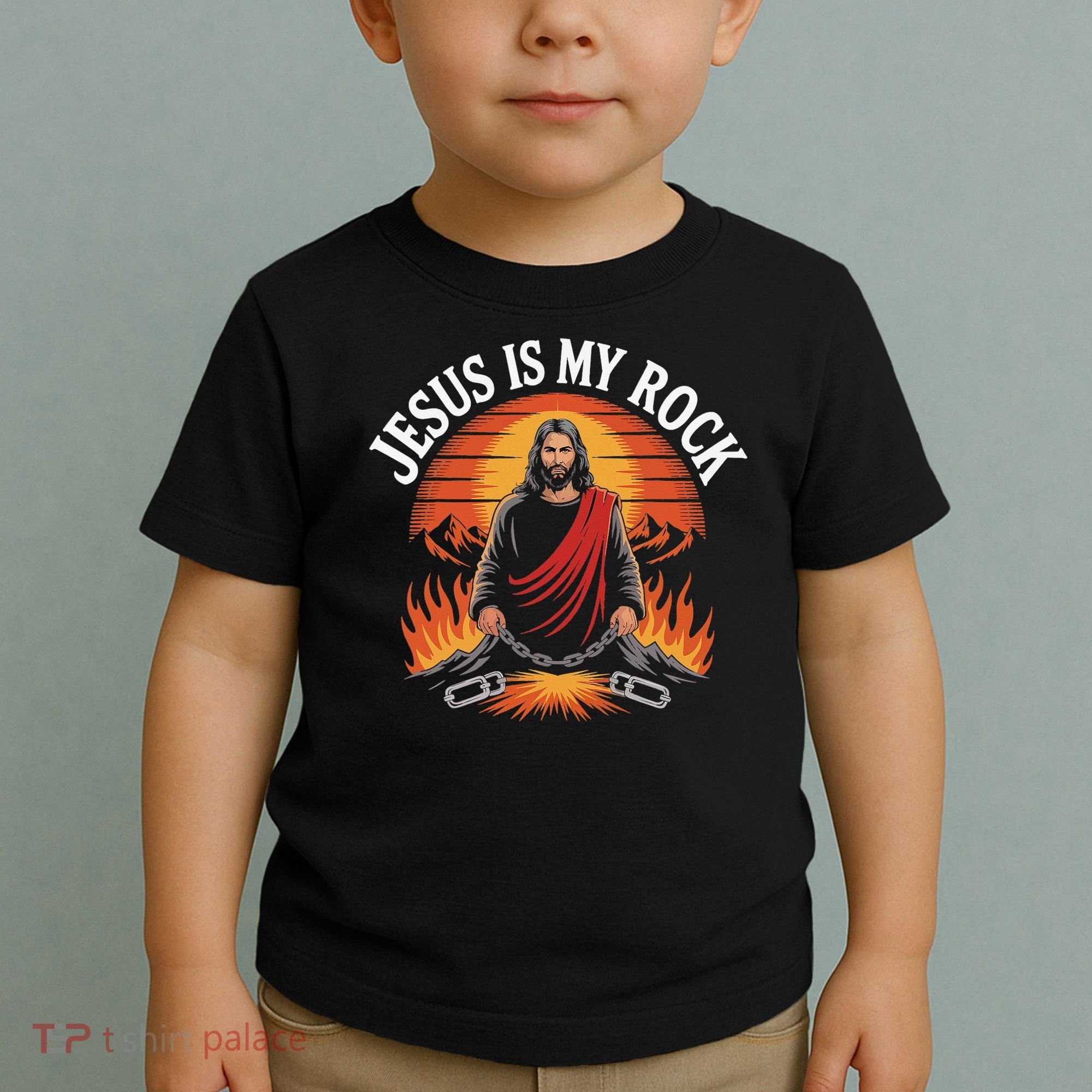 Jesus Is My Rock Biblical Faith Toddler T-Shirt