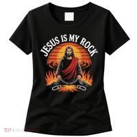 Jesus Is My Rock Biblical Faith Women's T-Shirt thumb 0