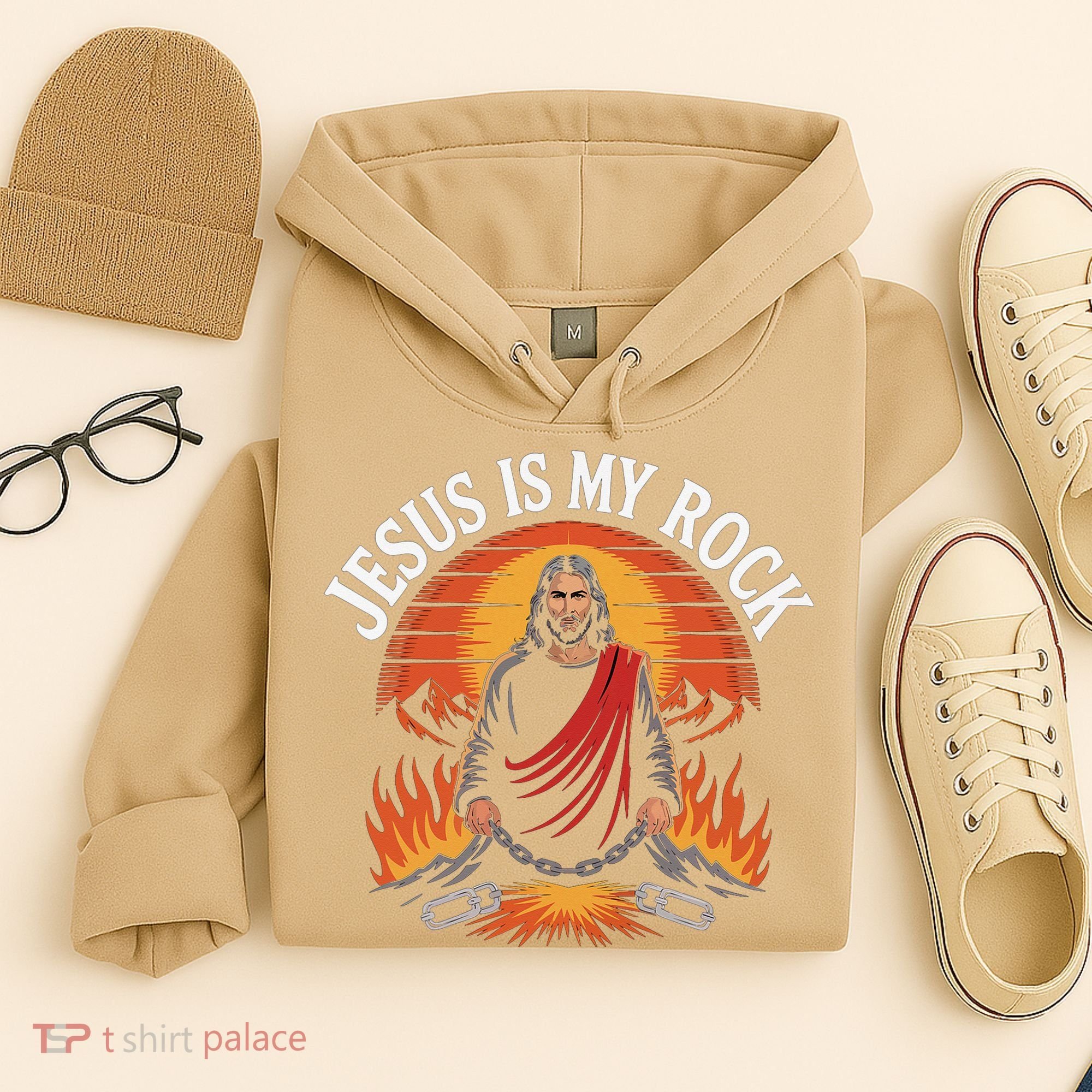Jesus Is My Rock Biblical Faith Hoodie