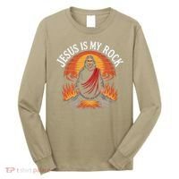 Jesus Is My Rock Biblical Faith Long Sleeve Shirt thumb 0