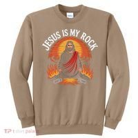 Jesus Is My Rock Biblical Faith Sweatshirt thumb 0