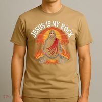 Jesus Is My Rock Biblical Faith T-Shirt thumb 3