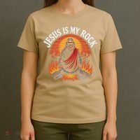 Jesus Is My Rock Biblical Faith T-Shirt thumb 4