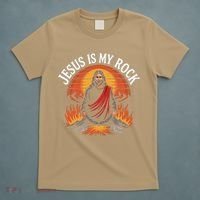 Jesus Is My Rock Biblical Faith T-Shirt thumb 5