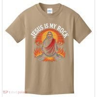 Jesus Is My Rock Biblical Faith Kids T-Shirt thumb 0