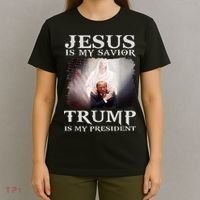 Jesus Is My Savior Trump Is My President T-Shirt thumb 4