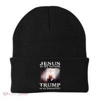 Jesus Is My Savior Trump Is My President Beanie thumb 0