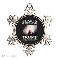 Jesus Is My Savior Trump Is My President Ornament thumb 0