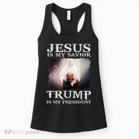 Jesus Is My Savior Trump Is My President Women's Tank Top thumb 0