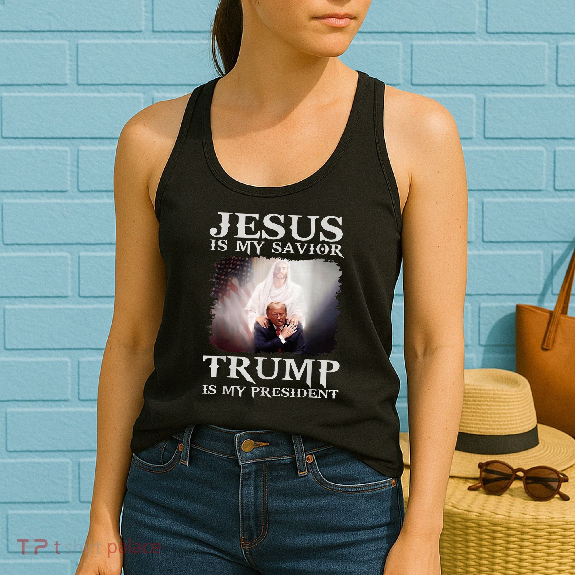 Jesus Is My Savior Trump Is My President Women's Tank Top