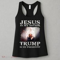 Jesus Is My Savior Trump Is My President Women's Tank Top thumb 3