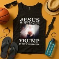 Jesus Is My Savior Trump Is My President Tank Top thumb 4