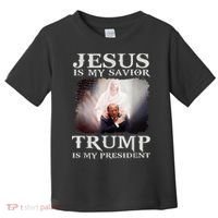 Jesus Is My Savior Trump Is My President Toddler T-Shirt thumb 0