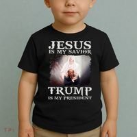 Jesus Is My Savior Trump Is My President Toddler T-Shirt thumb 2