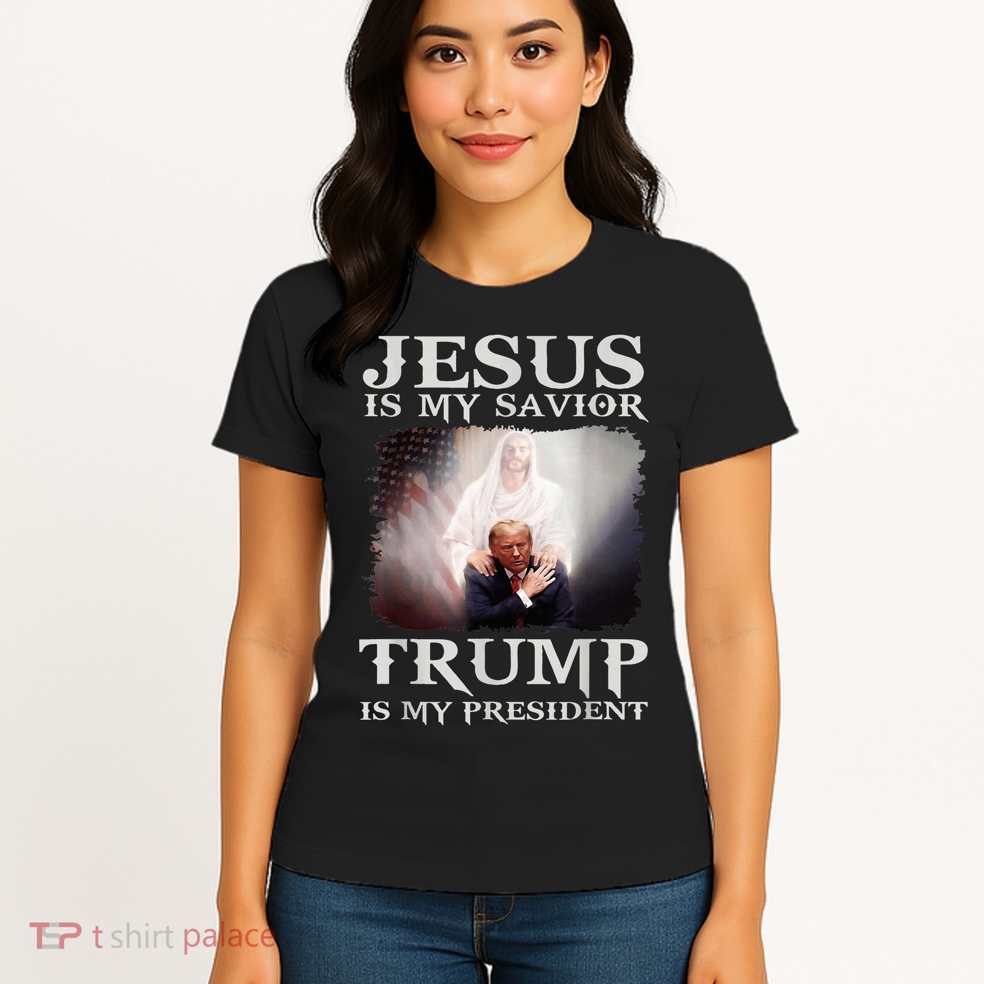Jesus Is My Savior Trump Is My President Women's T-Shirt