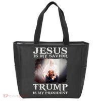 Jesus Is My Savior Trump Is My President Tote Bag thumb 0
