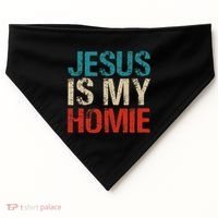 Jesus Is My Homie USA-Made Doggie Bandana thumb 0