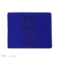 Jesus Is My Rock And Thats How I Roll Christ Size Mousepad thumb 0