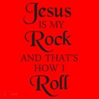Jesus Is My Rock And Thats How I Roll Christ Size Santa Hat thumb 1