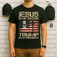 Jesus Is My Savior Trump Is My President Trump 2024 T-Shirt thumb 6