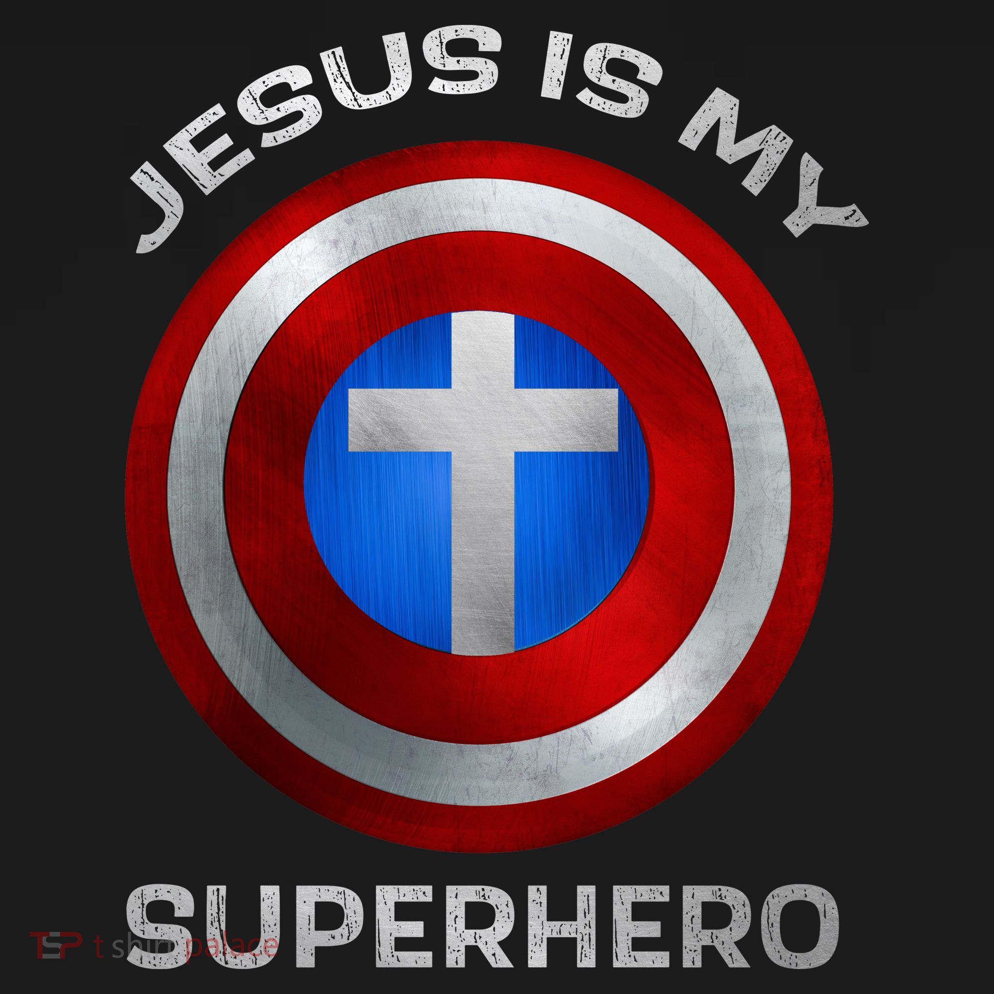 Jesus Is My Superhero Faith Shield Backpack