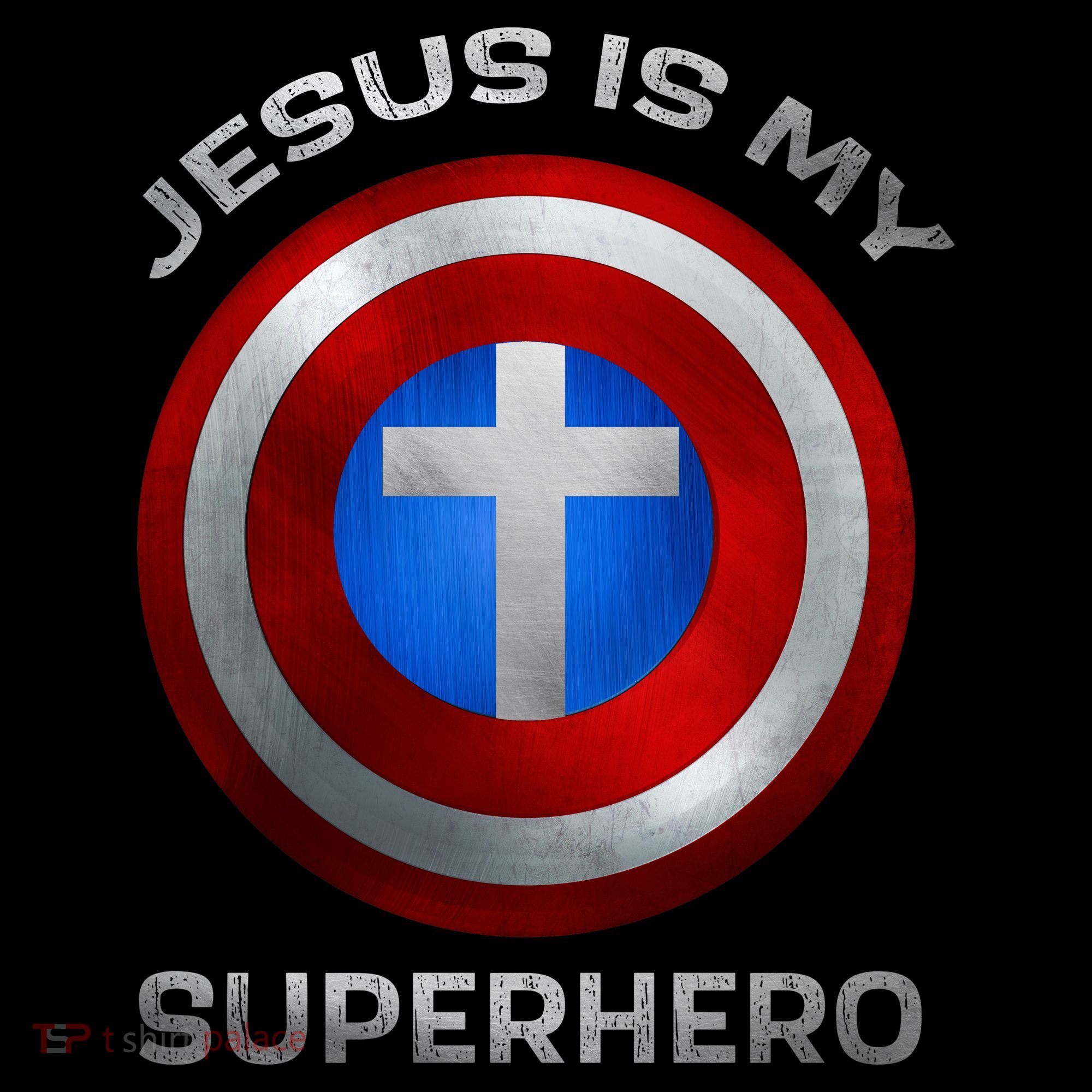 Jesus Is My Superhero Faith Shield Coffee Mug