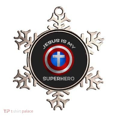 Jesus Is My Superhero Faith Shield Ornament