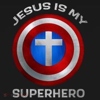 Jesus Is My Superhero Faith Shield Ornament thumb 1
