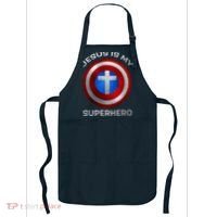 Jesus Is My Superhero Faith Shield Apron thumb 0