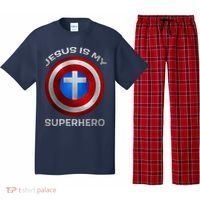 Jesus Is My Superhero Faith Shield Pajama Set thumb 0