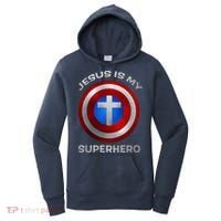 Jesus Is My Superhero Faith Shield Women's Hoodie thumb 0