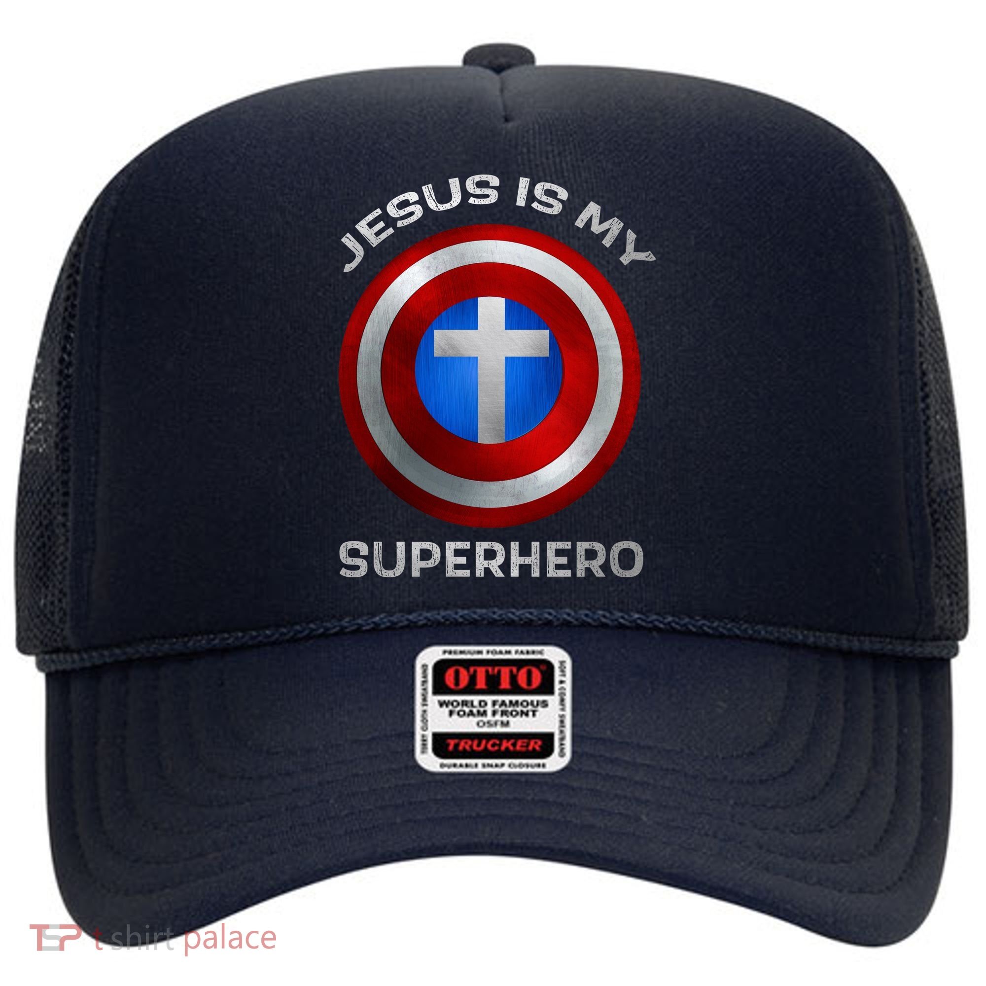Jesus Is My Superhero Faith Shield Hat