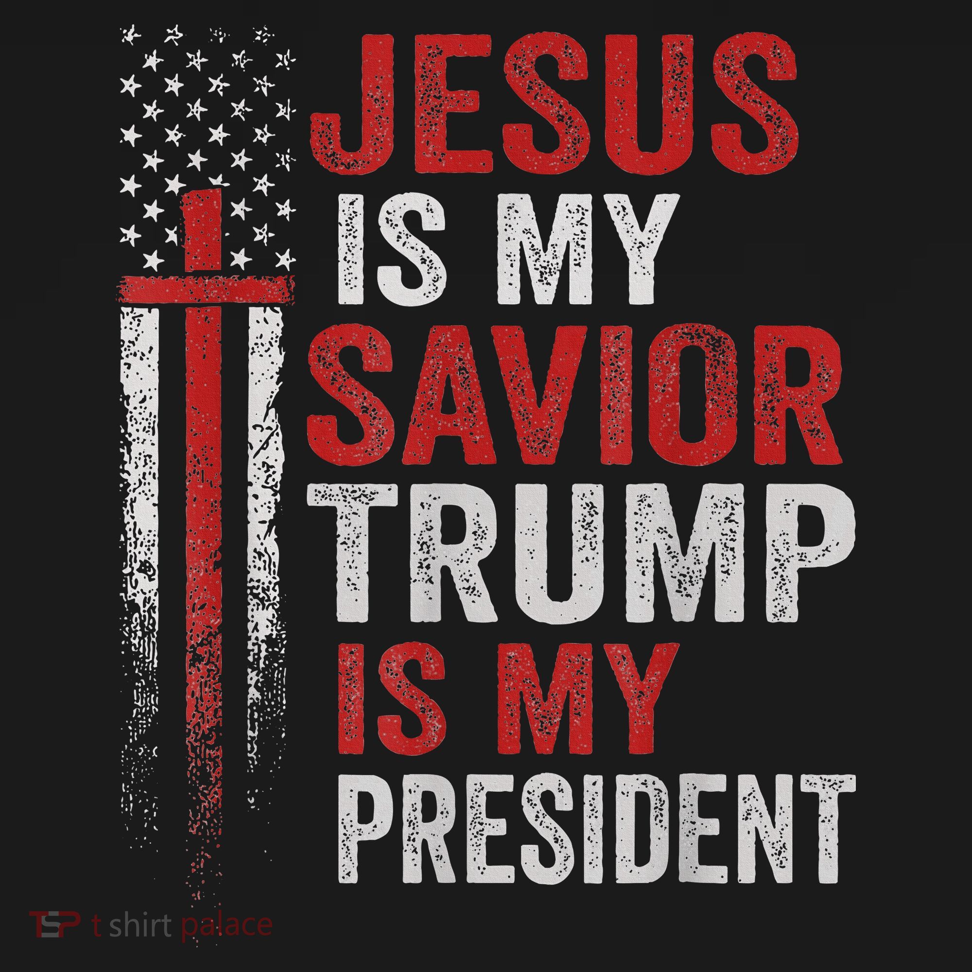Jesus Is My Savior Trump Is My President American Flag Women's Hoodie