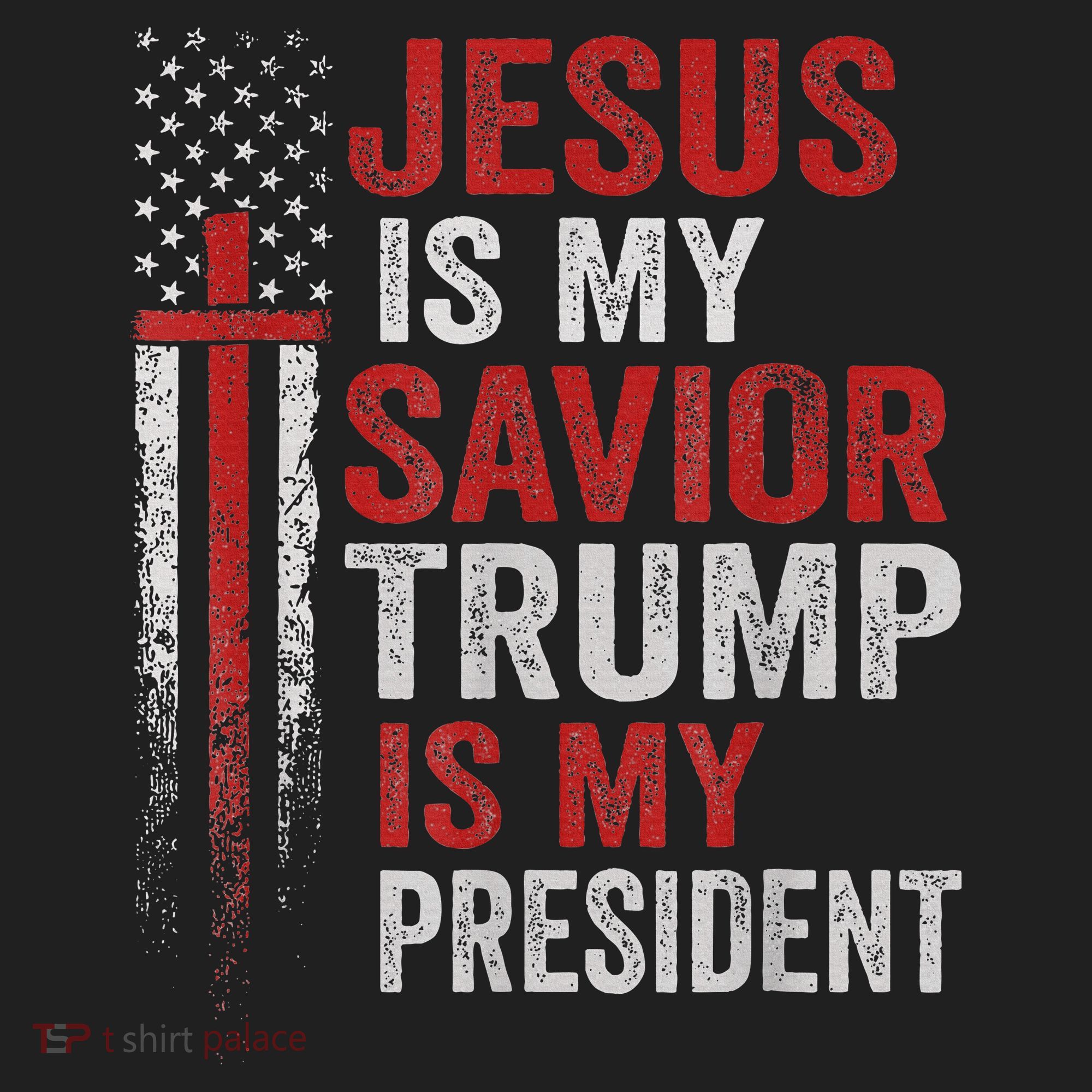 Jesus Is My Savior Trump Is My President American Flag Hat