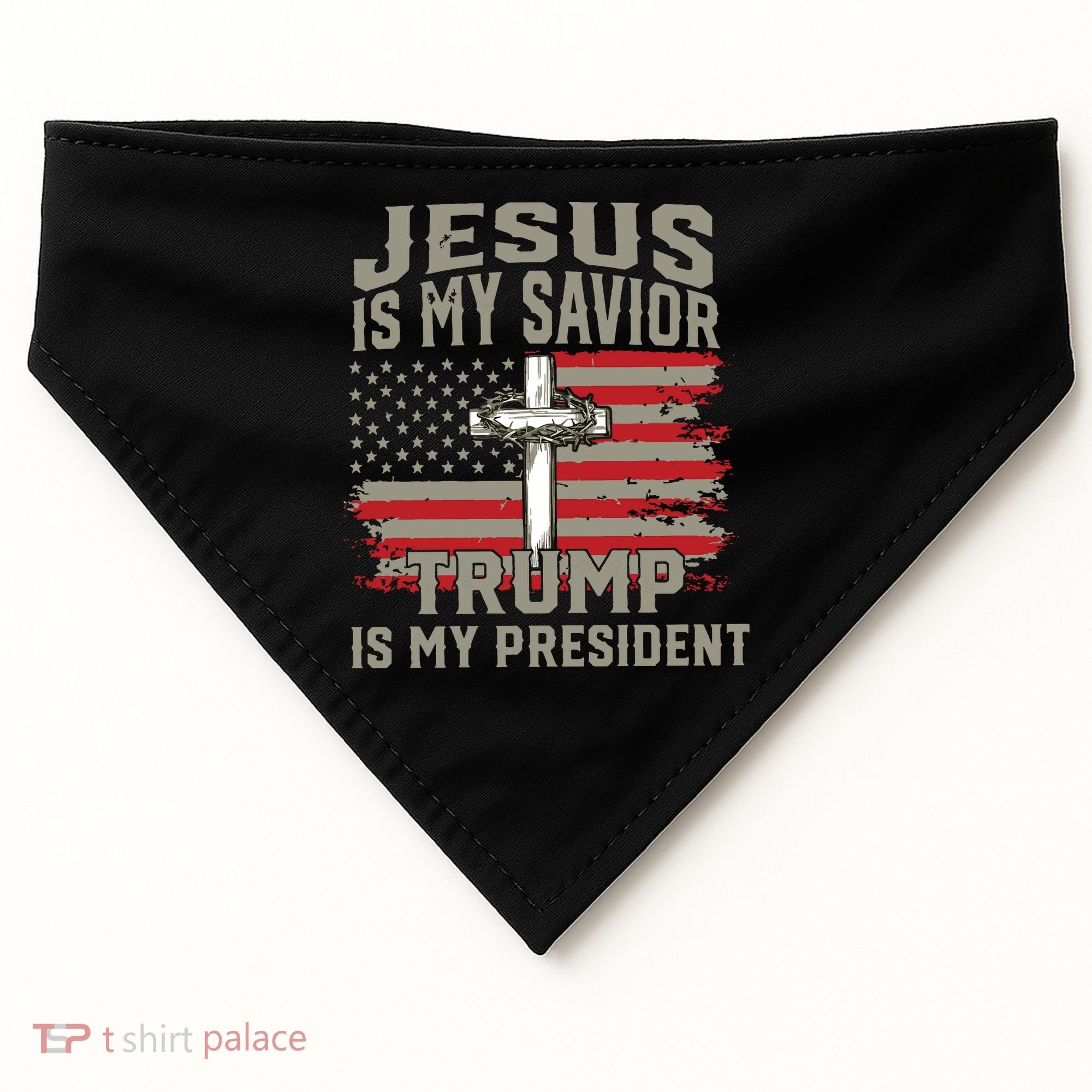 Jesus Is My Savior Trump Is My President USA-Made Doggie Bandana
