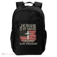 Jesus Is My Savior Trump Is My President Backpack thumb 0